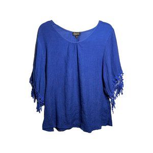 Royal blue blouse